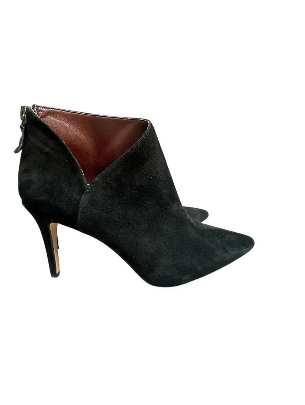 Enzo Angiolini Ruthely Black Suede Pointy Toe Boots Booties Sz 8.5
